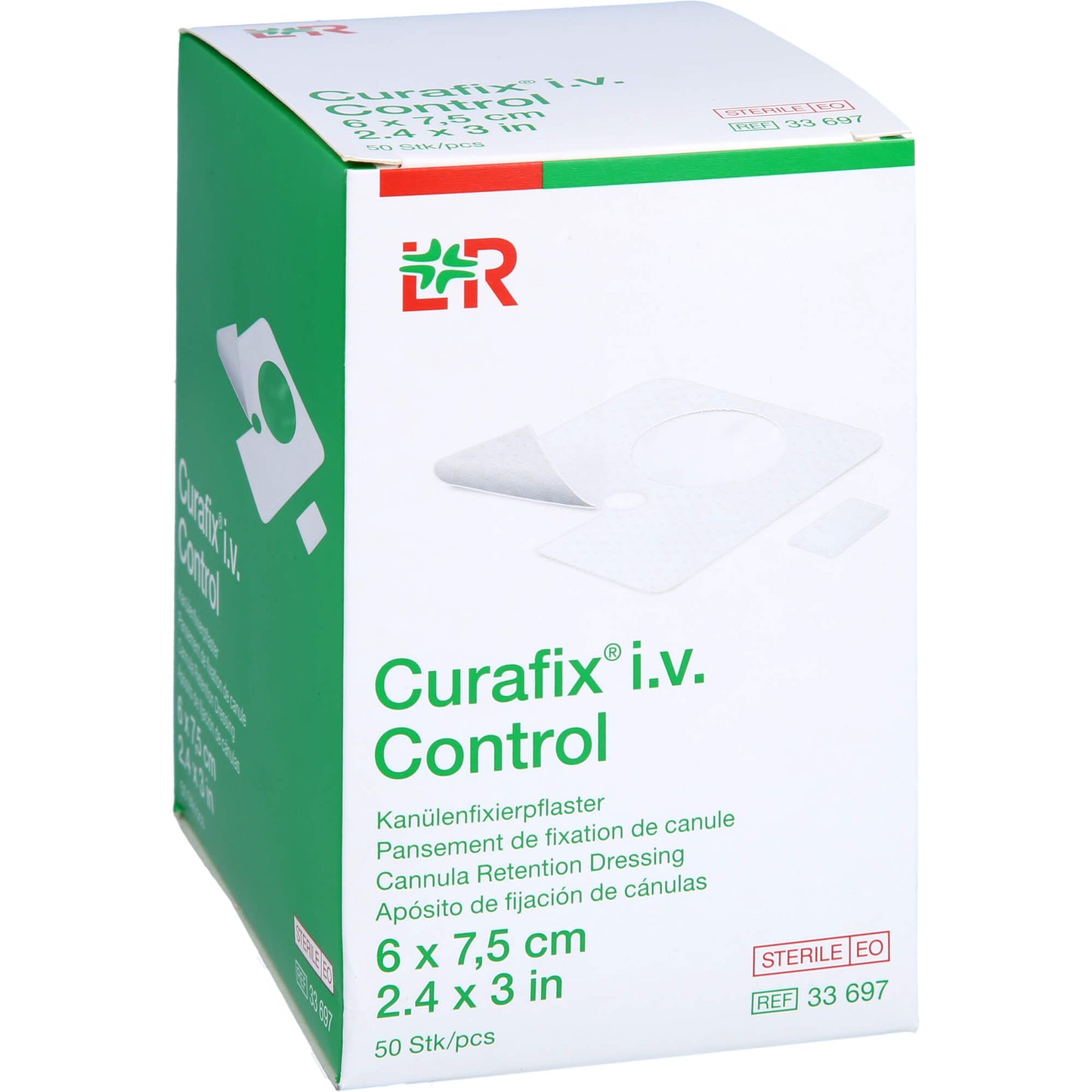 CURAFIX i.v. Control Kanülenfixierpfl.6x7,5 cm 50 St