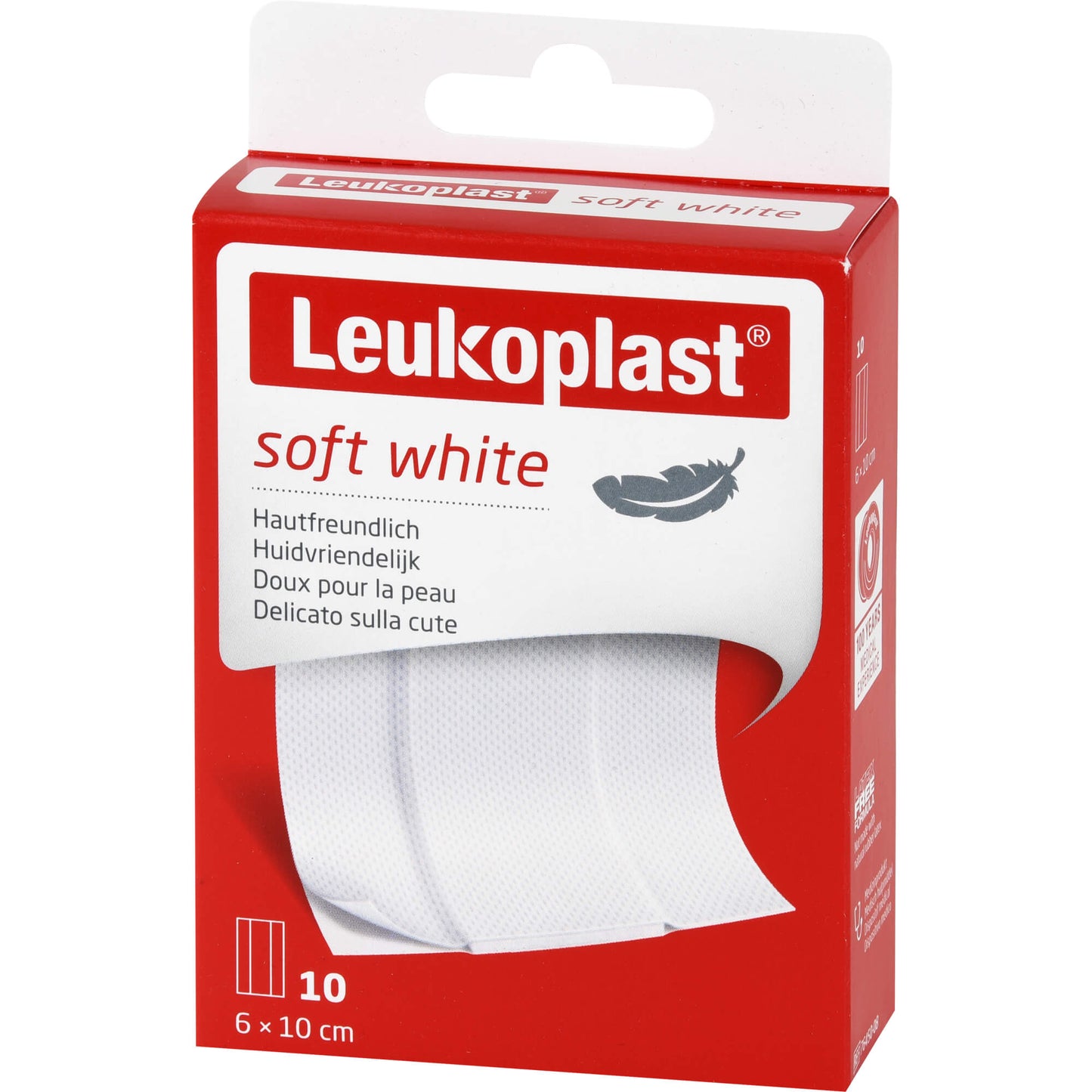 LEUKOPLAST soft white Pflaster 6x10 cm 10 St