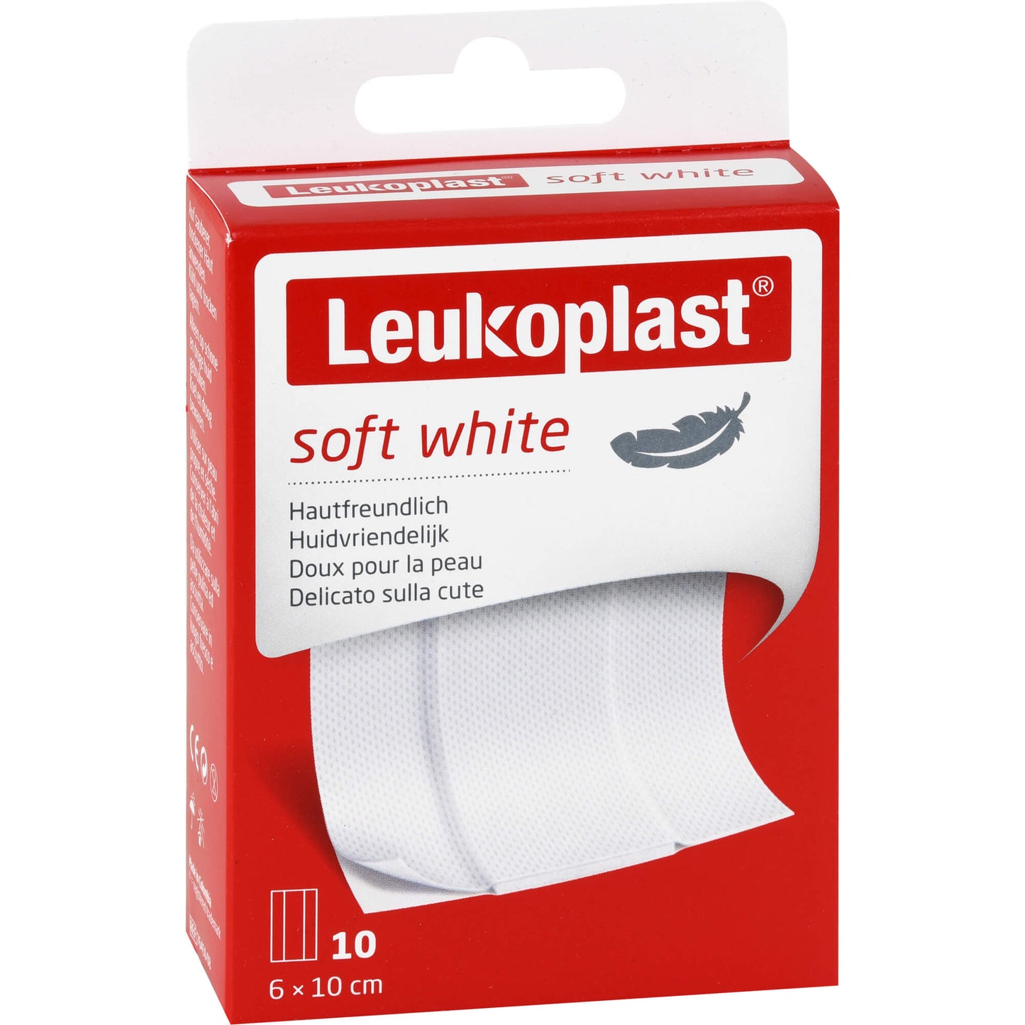 LEUKOPLAST soft white Pflaster 6x10 cm 10 St