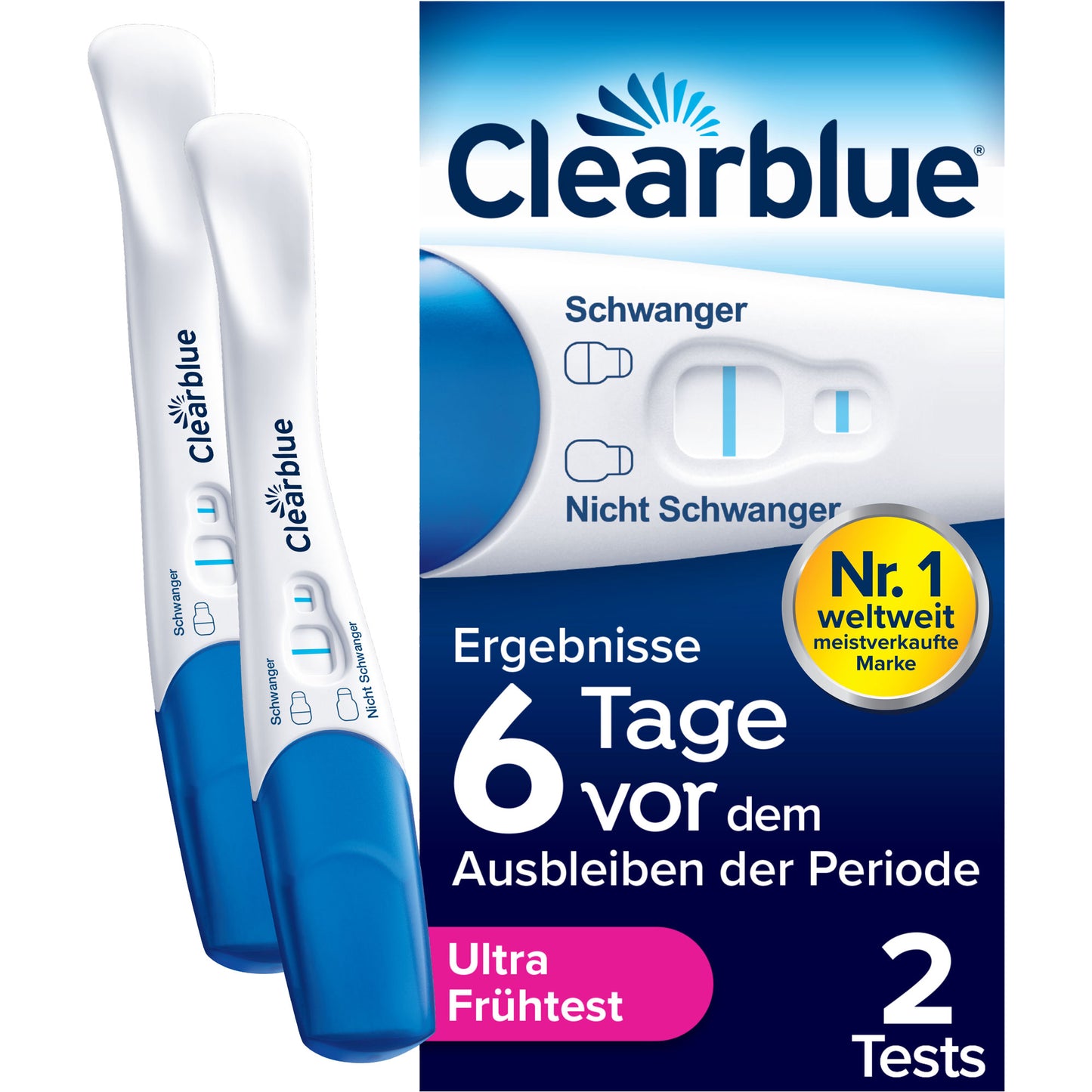 CLEARBLUE Schwangerschaftstest frühe Erkennung 2 St