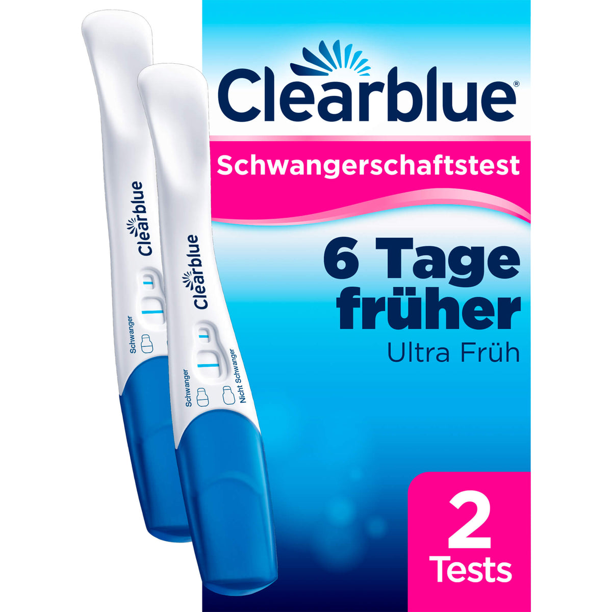 CLEARBLUE Schwangerschaftstest frühe Erkennung 2 St