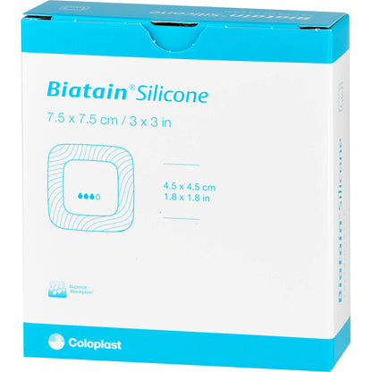 BIATAIN Silicone Schaumverband 7,5x7,5 cm 10 St
