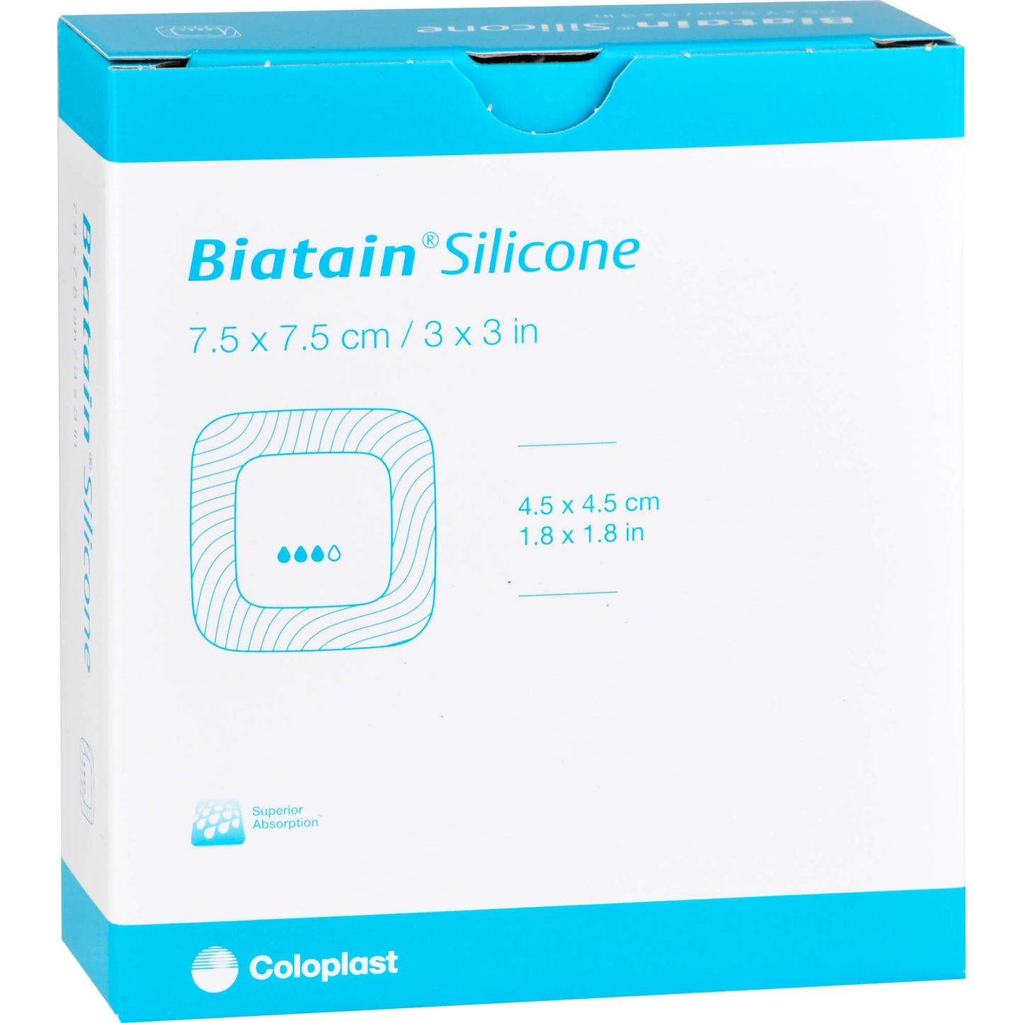 BIATAIN Silicone Schaumverband 7,5x7,5 cm 10 St