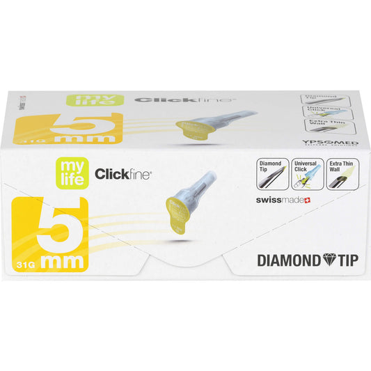 MYLIFE Clickfine Pen-Nadeln 5 mm 31 G Diamond Tip 100 St