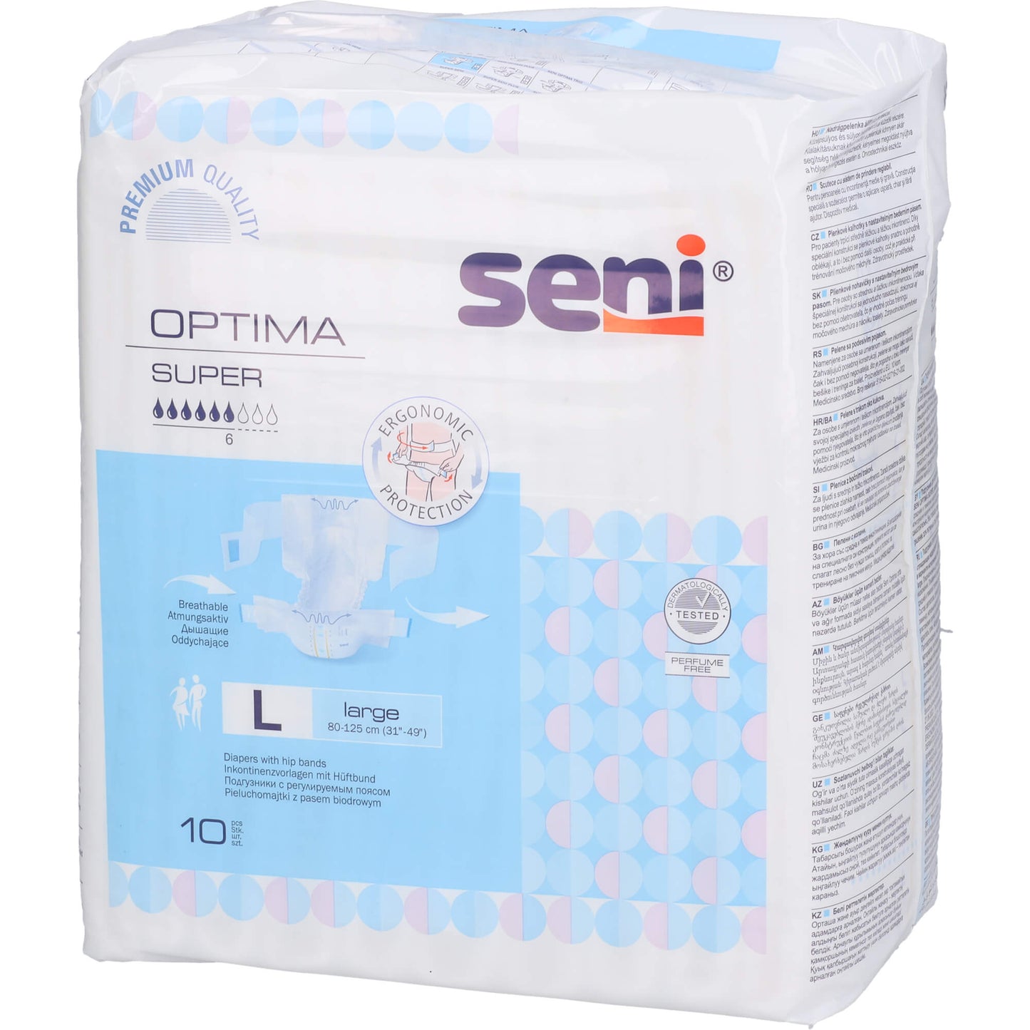 SENI Optima Super Inkontinenzvorlage m.Hüftbund L 10 St