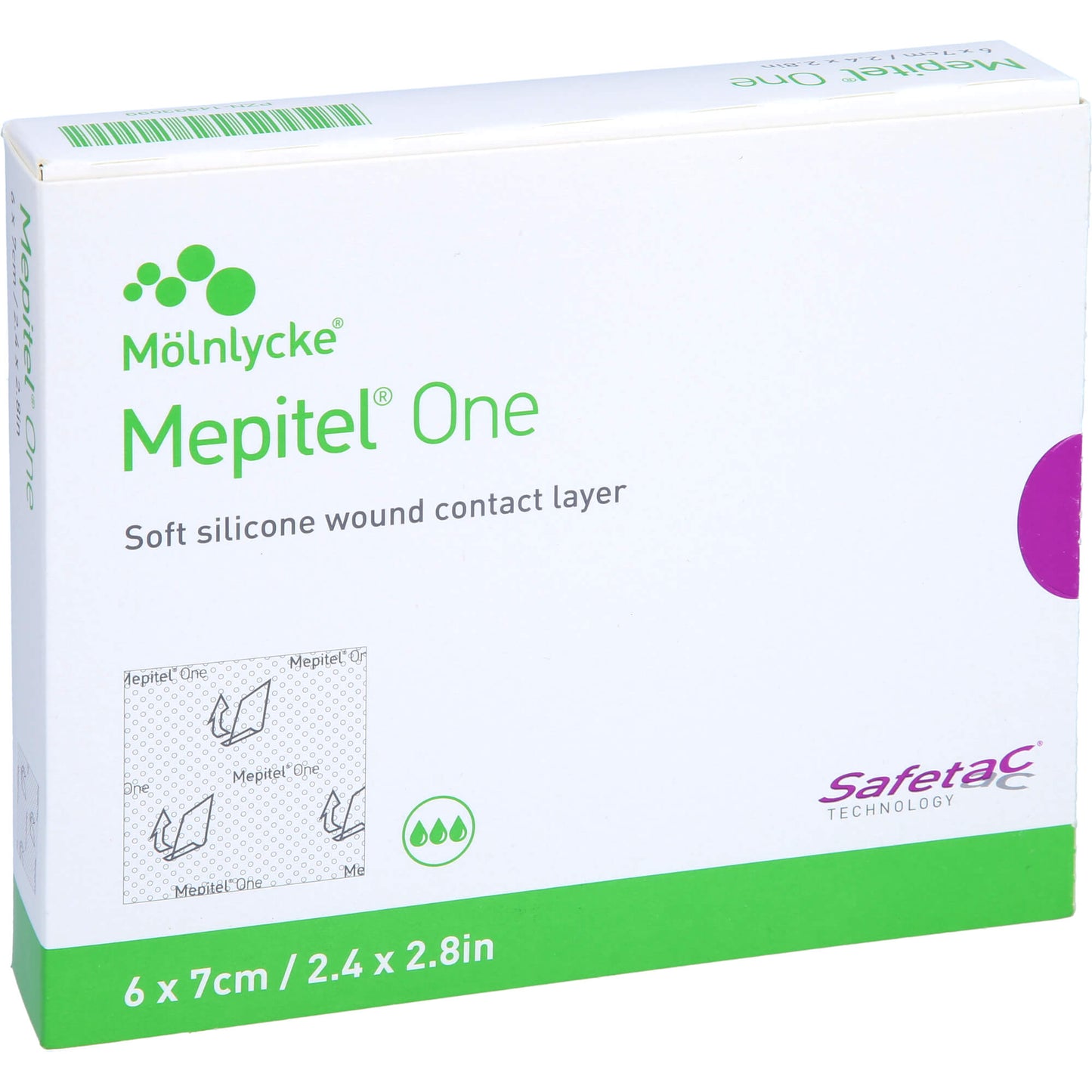 MEPITEL One 6x7 cm Silikon Netzverband 5 St