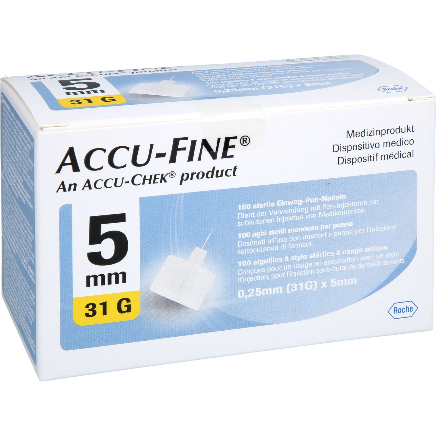 ACCU FINE sterile Nadeln f.Insulinpens 5 mm 31 G 100 St