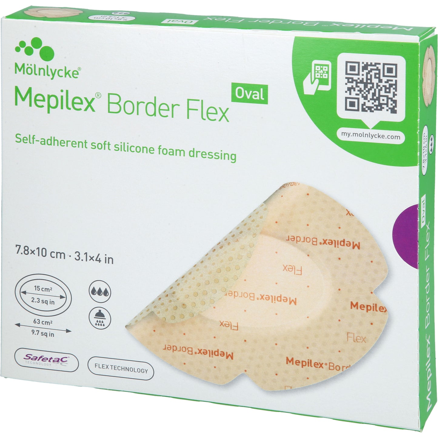MEPILEX Border Flex Schaumverb.haft.7,8x10 cm oval 5 St