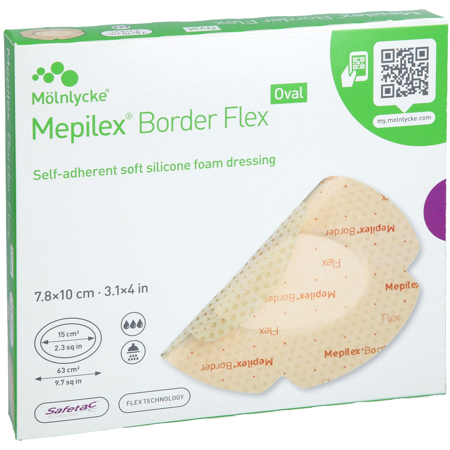 MEPILEX Border Flex Schaumverb.haft.7,8x10 cm oval 5 St