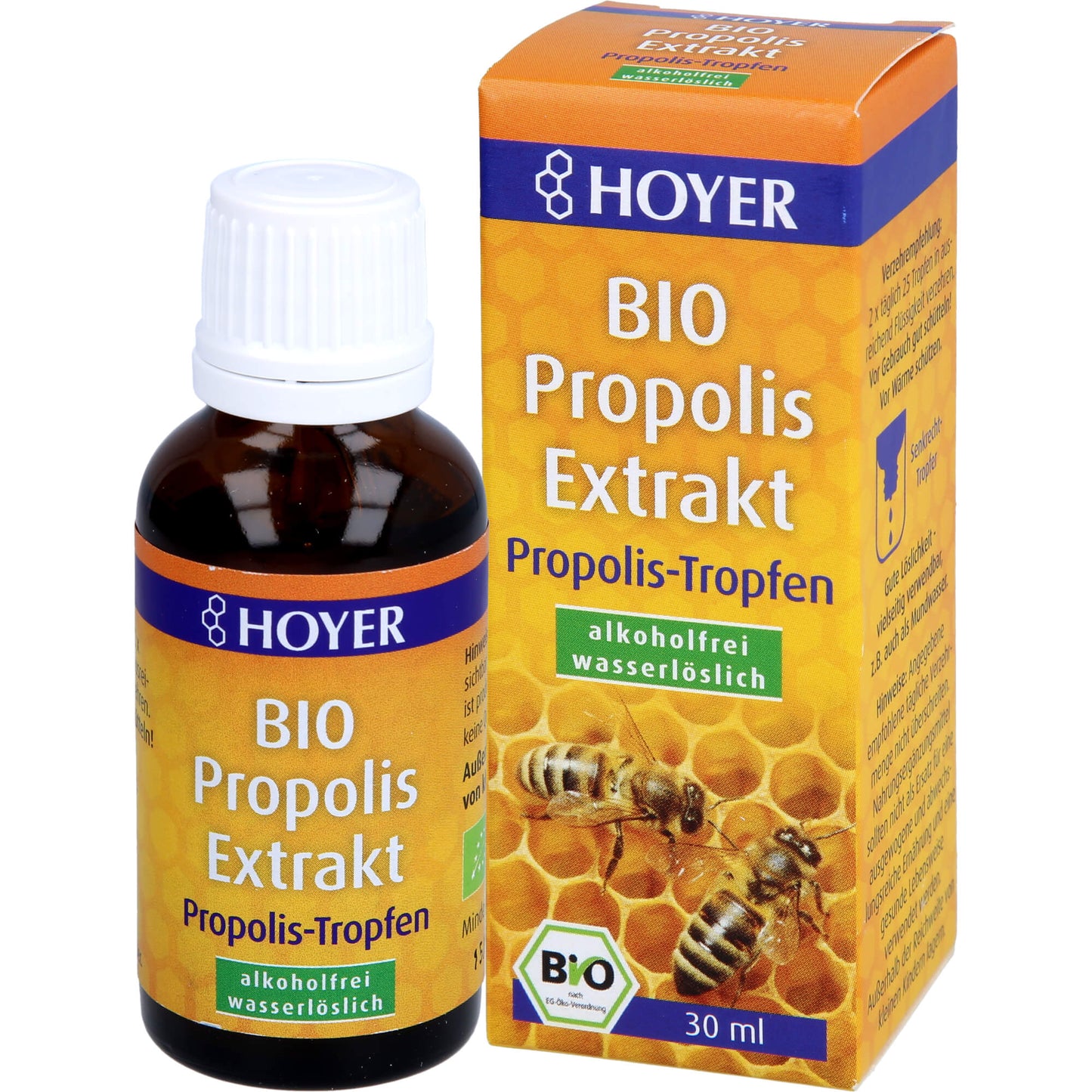 HOYER Propolis Extrakt Bio alkoholfrei wasserlösl. 30 ml