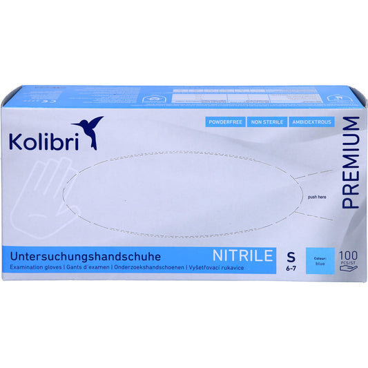 KOLIBRI Premium U.Hands.Nitril unst.pf S blau 100 St