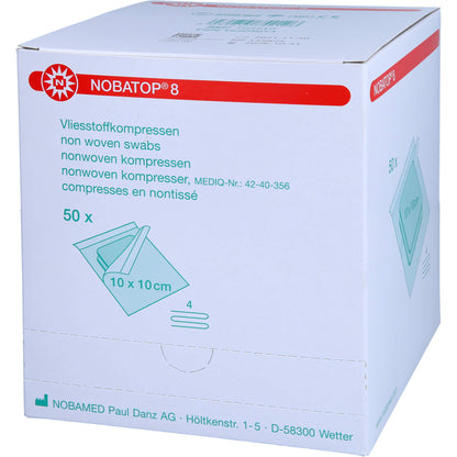 NOBATOP 8 Kompressen 10x10 cm steril 50X2 St