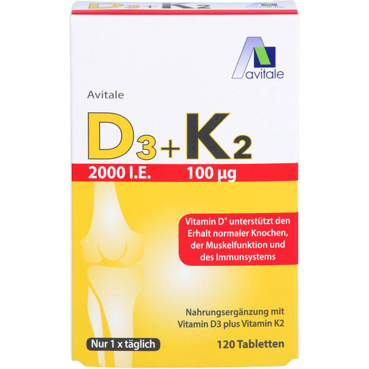 D3+K2 2000 I.E.+100 µg Tabletten 120 St
