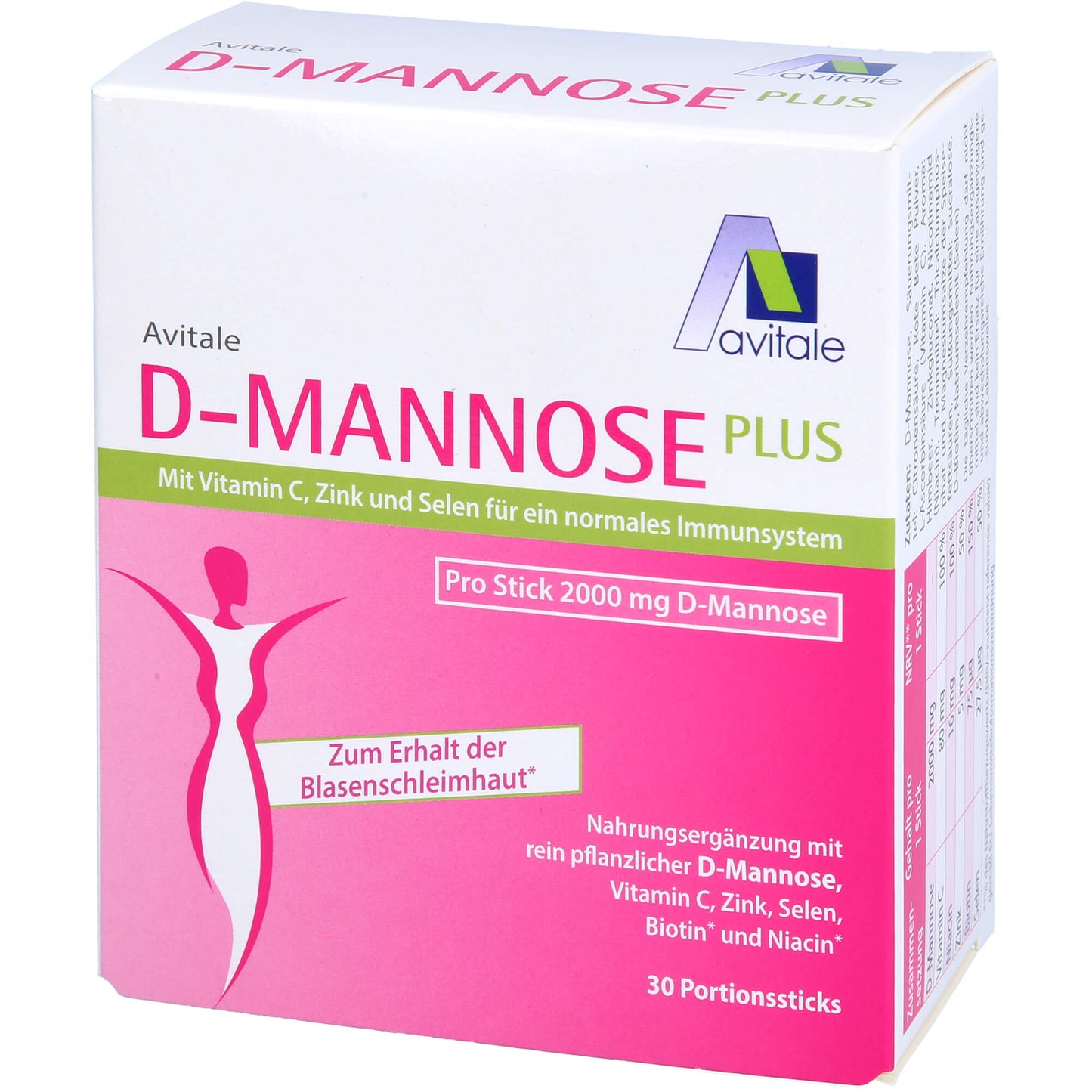 D-MANNOSE PLUS 2000 mg Sticks m.Vit.u.Mineralstof. 30X2.47 g