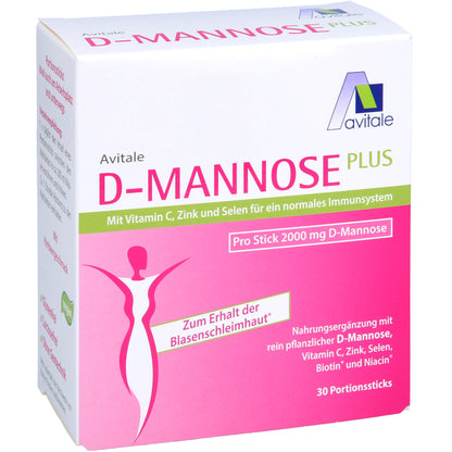 D-MANNOSE PLUS 2000 mg Sticks m.Vit.u.Mineralstof. 30X2.47 g
