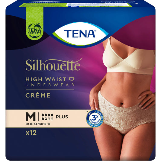 TENA SILHOUETTE plus M creme Inkontinenz Pants 12 St