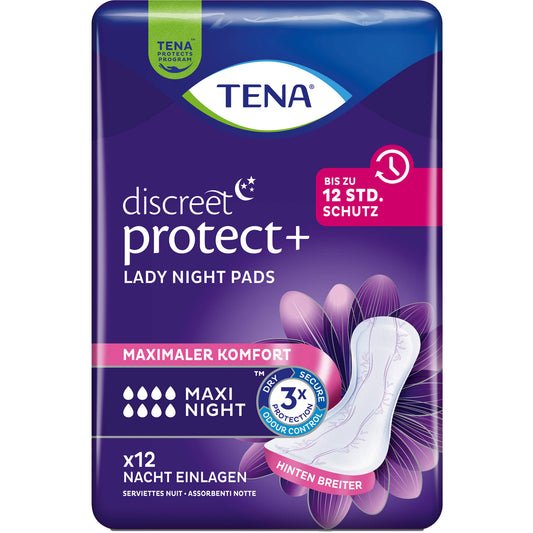 TENA LADY Discreet Inkontinenz Einlagen maxi night 12 St