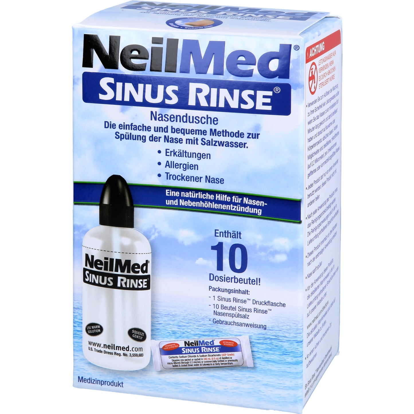 NEILMED Sinus Rinse Nasendusche+10 Btl.Spülsalz 1 P