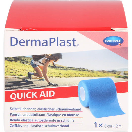 DERMAPLAST Quick Aid Schaumverb.6 cmx2 m blau 1 St