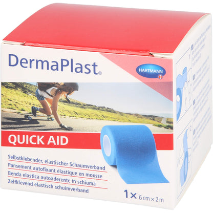 DERMAPLAST Quick Aid Schaumverb.6 cmx2 m blau 1 St