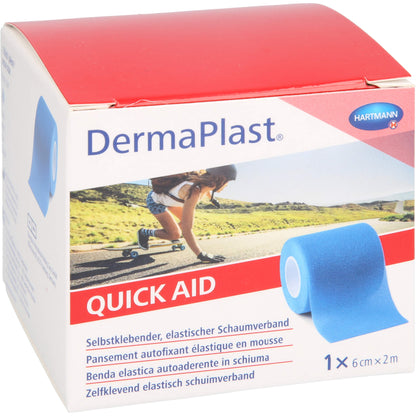 DERMAPLAST Quick Aid Schaumverb.6 cmx2 m blau 1 St