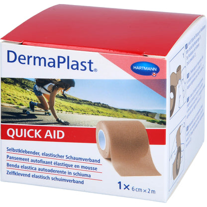 DERMAPLAST Quick Aid Schaumverb.6 cmx2 m hautf. 1 St