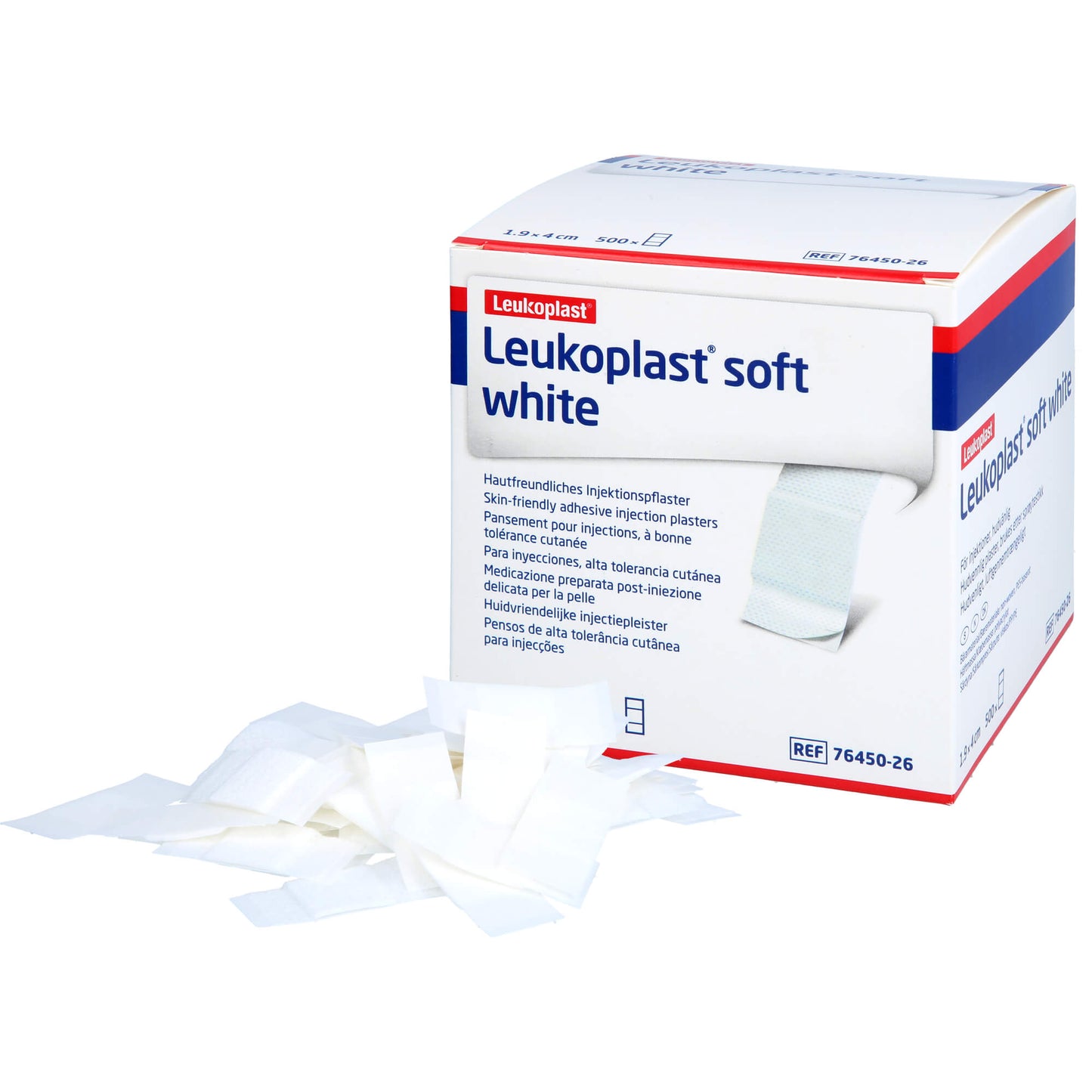 LEUKOPLAST soft white Injektionspfl.Str.19x40 mm 500 St