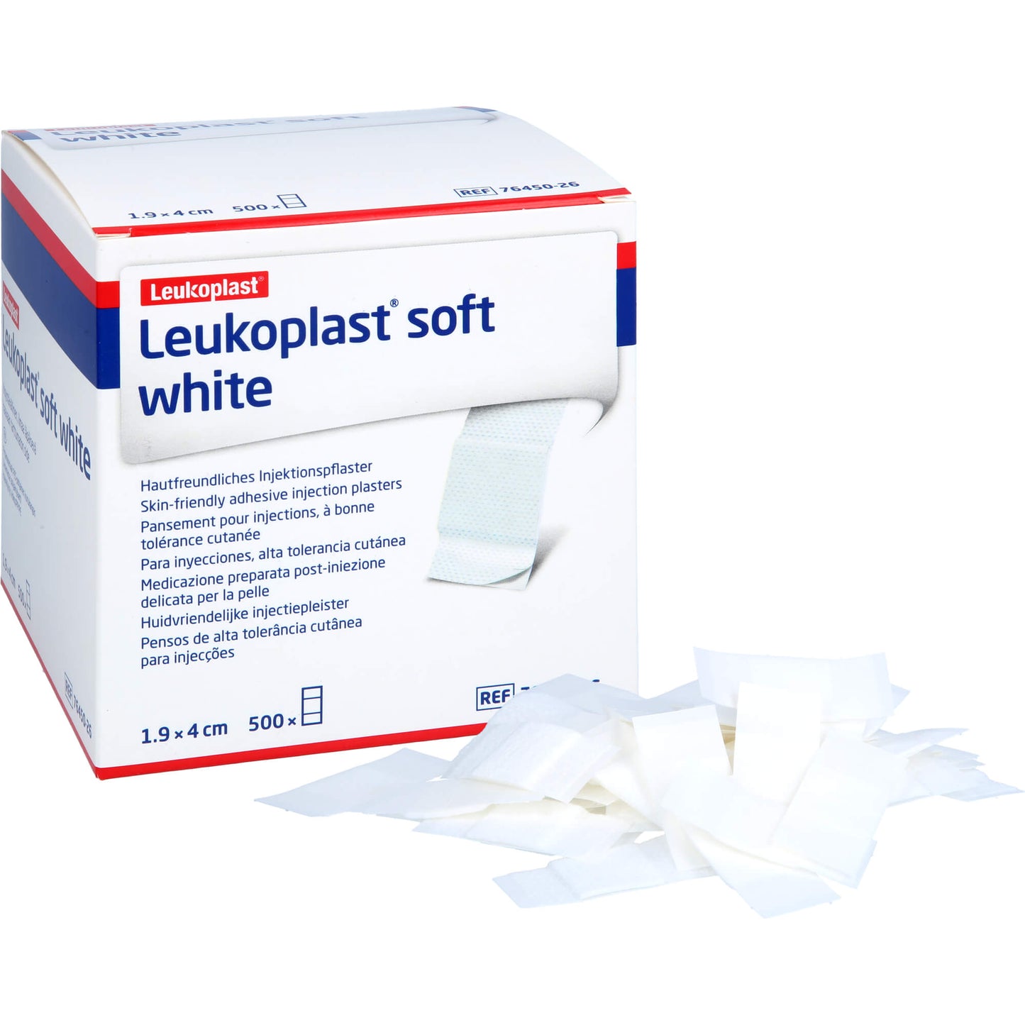 LEUKOPLAST soft white Injektionspfl.Str.19x40 mm 500 St