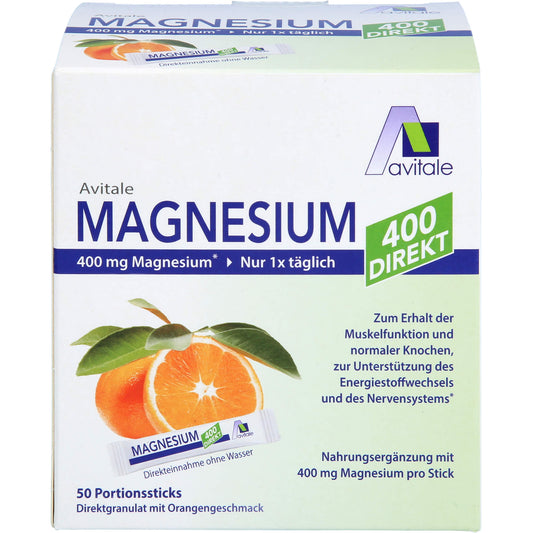 MAGNESIUM 400 direkt Orange Portionssticks 50X2.1 g