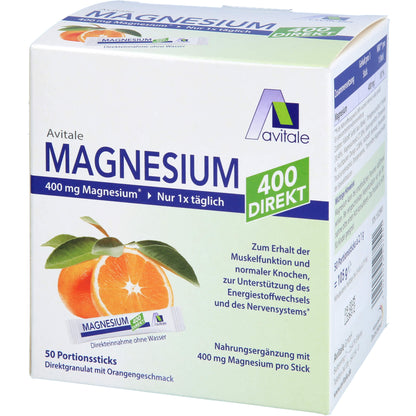 MAGNESIUM 400 direkt Orange Portionssticks 50X2.1 g