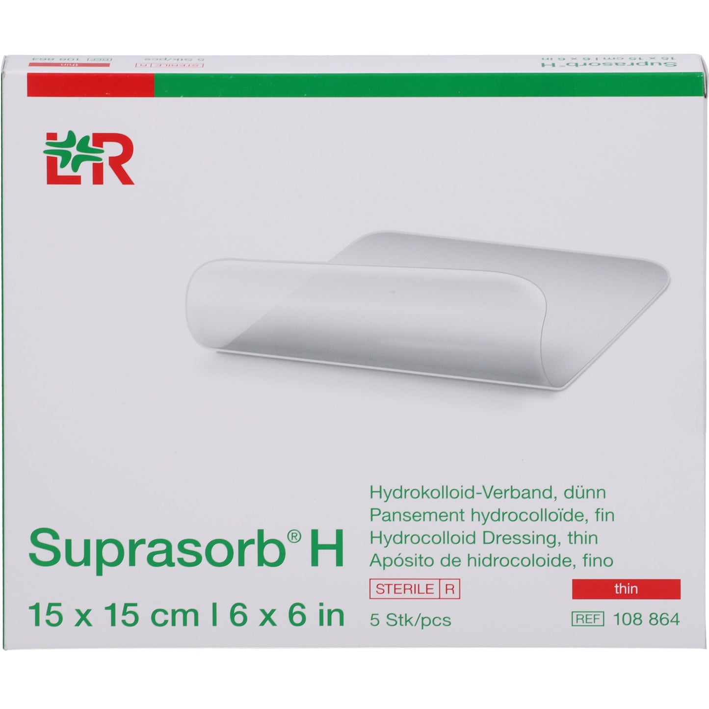 SUPRASORB H Hydrokoll.Verb.dünn 15x15 cm 5 St