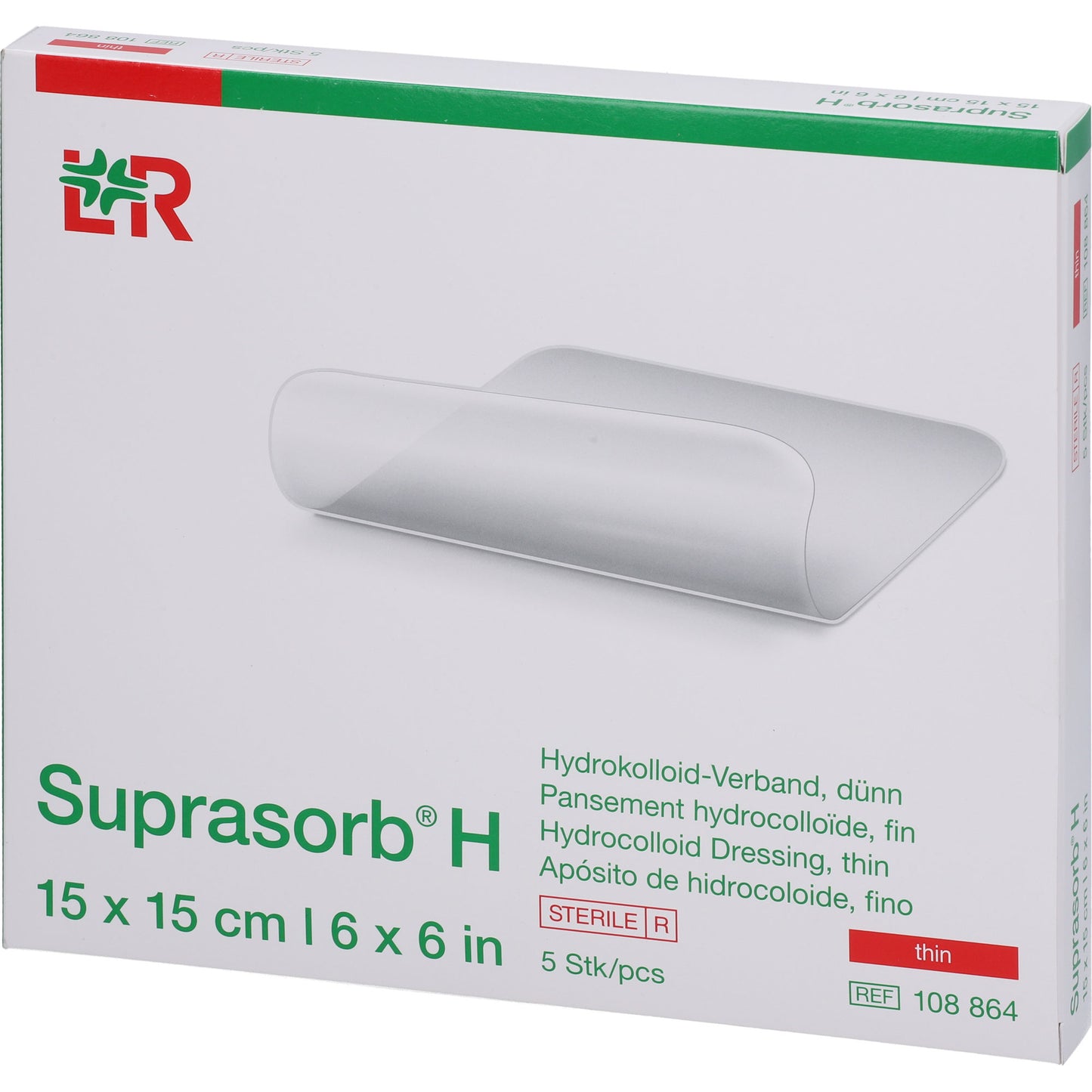SUPRASORB H Hydrokoll.Verb.dünn 15x15 cm 5 St