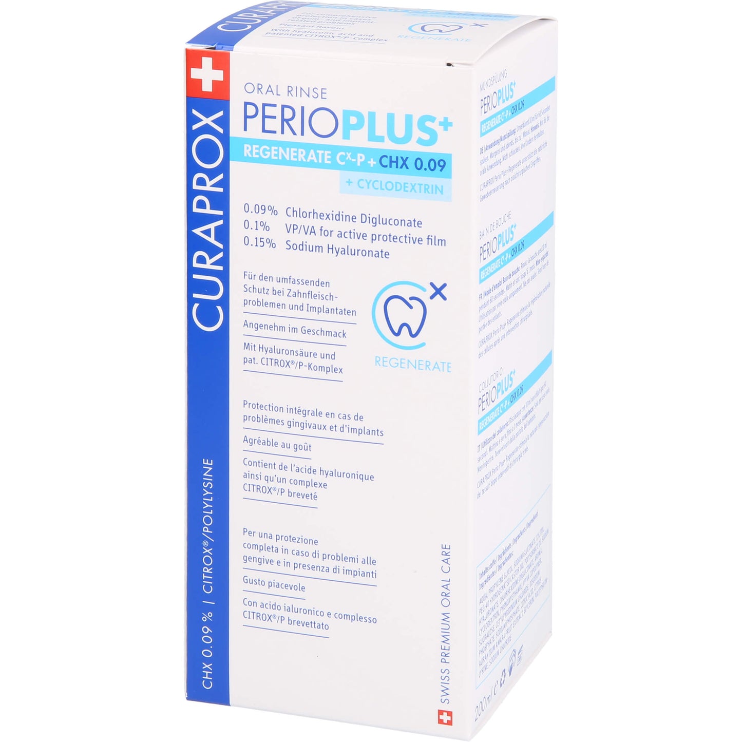 CURAPROX perio Plus+ Regenerate Mundspül.CHX 0,09% 200 ml