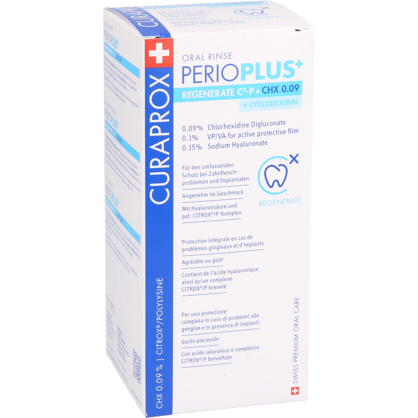 CURAPROX perio Plus+ Regenerate Mundspül.CHX 0,09% 200 ml