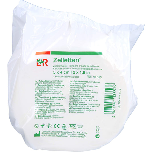 ZELLETTEN Tupfer 4x5 cm keimreduziert Rolle 500 St