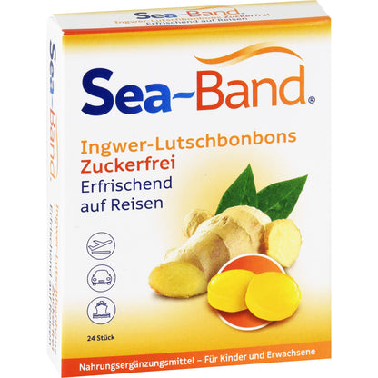 SEA-BAND Ingwer-Lutschbonbons zuckerfrei 24 St