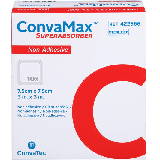 CONVAMAX Superabsorber nicht adhäsiv 7,5x7,5 cm 10 St
