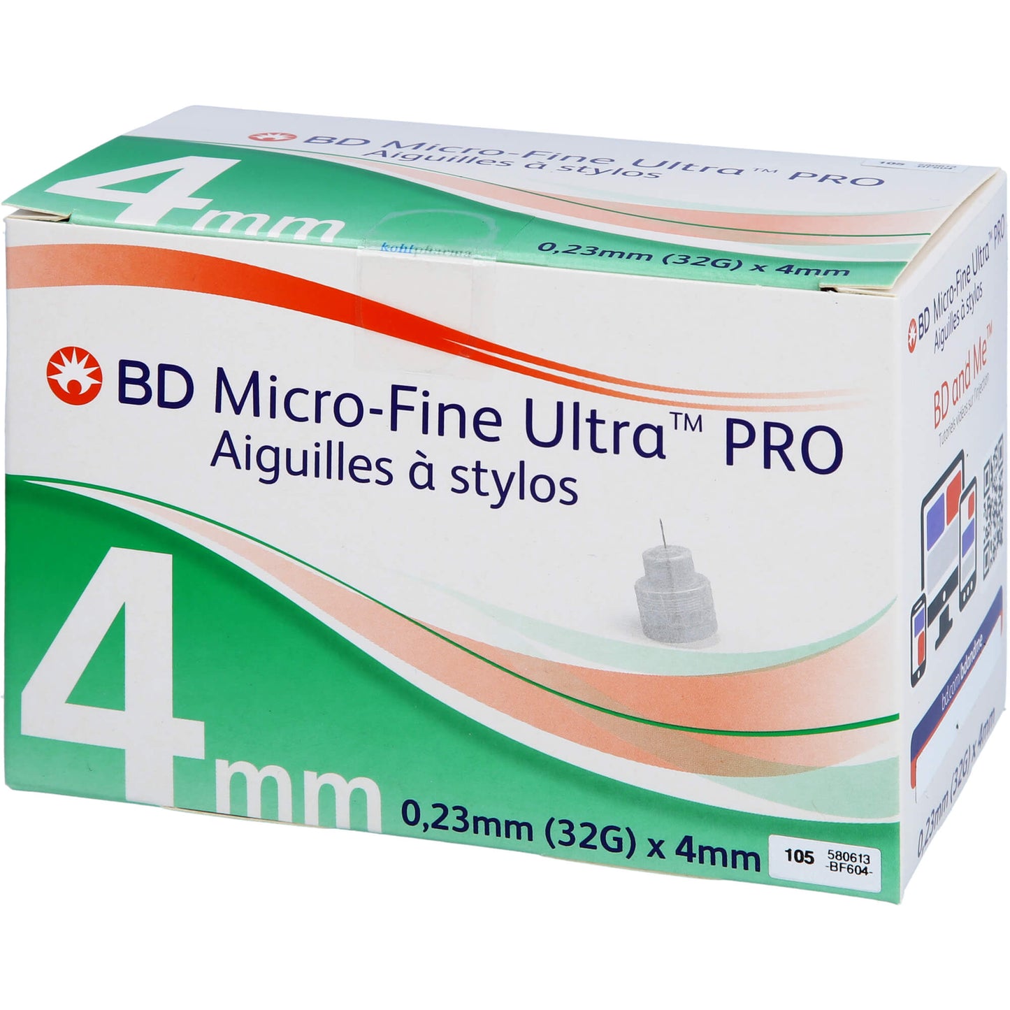 BD MICRO-FINE ULTRA Pro Pen-Nadeln 0,23x4 mm 32 G 105 St