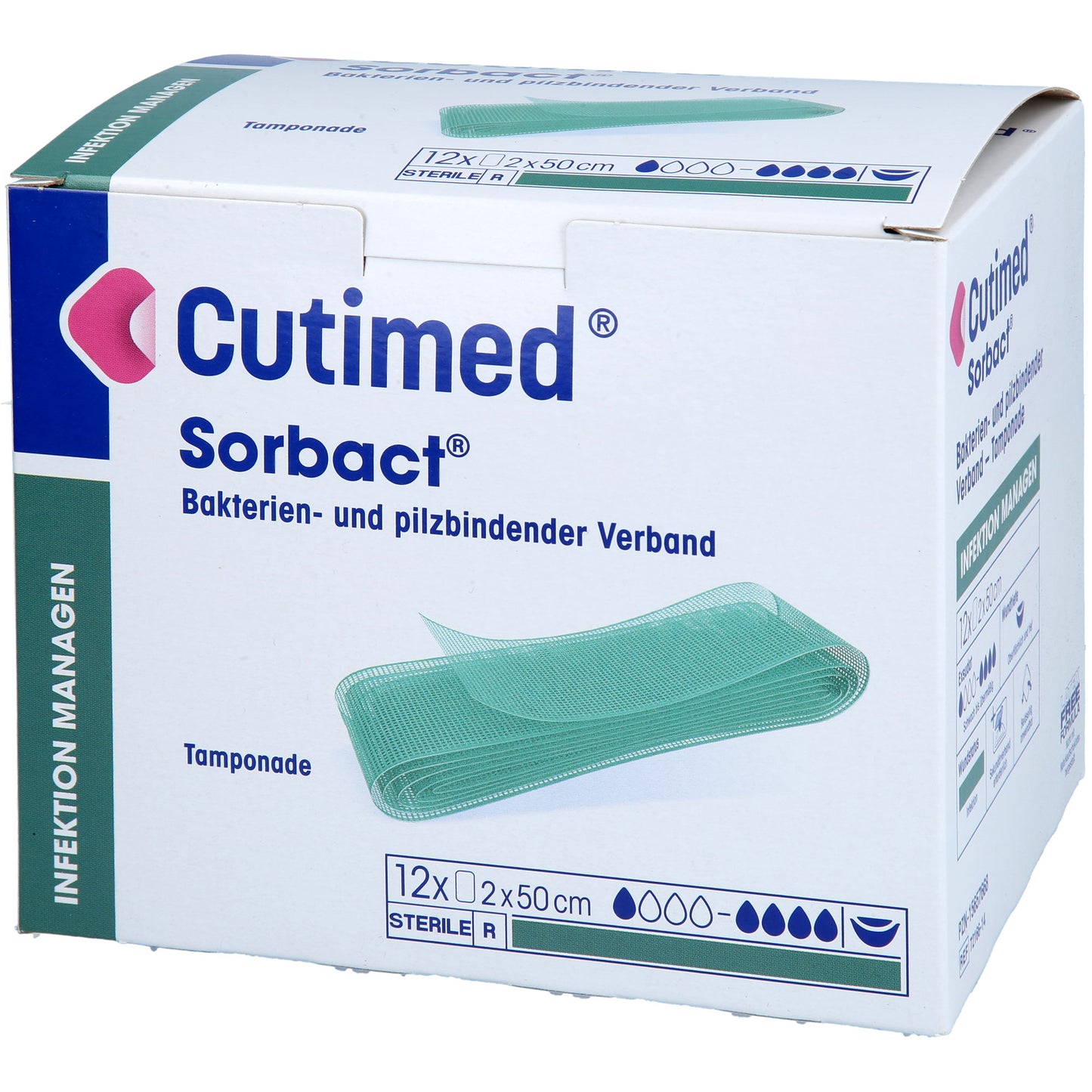 CUTIMED Sorbact Tamponaden 2x50 cm 12 St