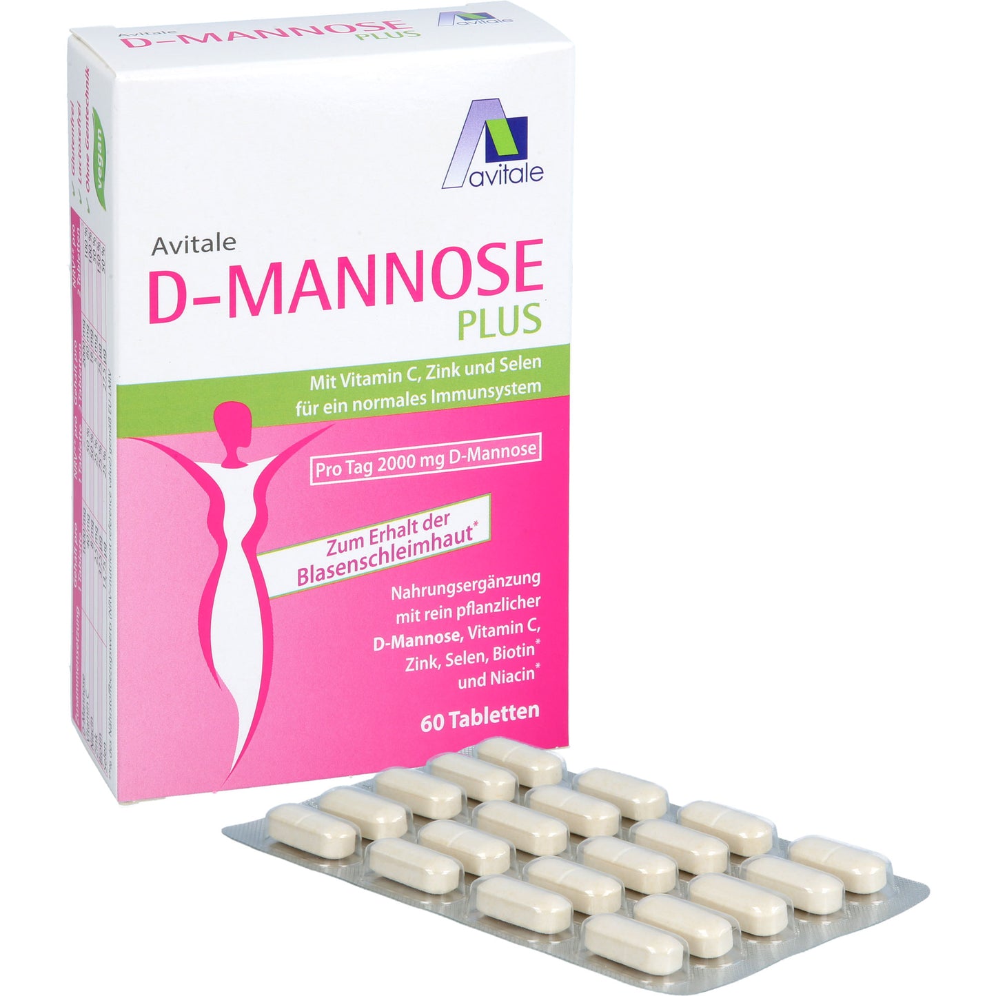 D-MANNOSE PLUS 2000 mg Tabl.m.Vit.u.Mineralstof. 60 St