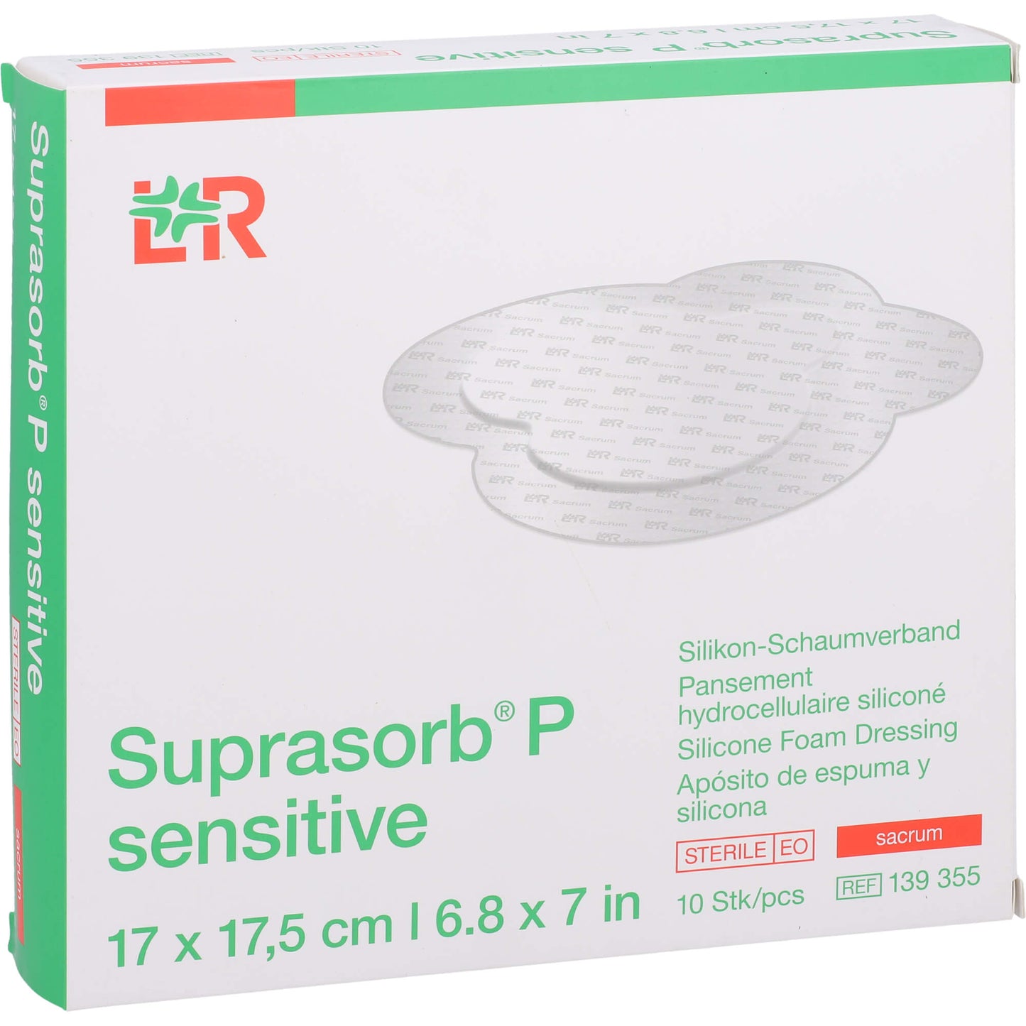 SUPRASORB P sensitive PU-Schaumv.sacr.bor.17x17,5 10 St