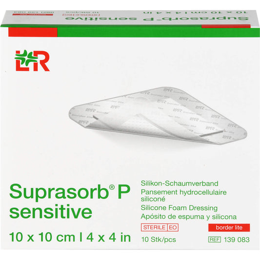 SUPRASORB P sensitive PU-Schaumv.bor.lite 10x10cm 10 St