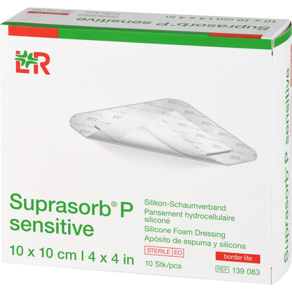SUPRASORB P sensitive PU-Schaumv.bor.lite 10x10cm 10 St