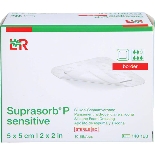SUPRASORB P sensitive PU-Schaumv.border 5x5cm 10 St