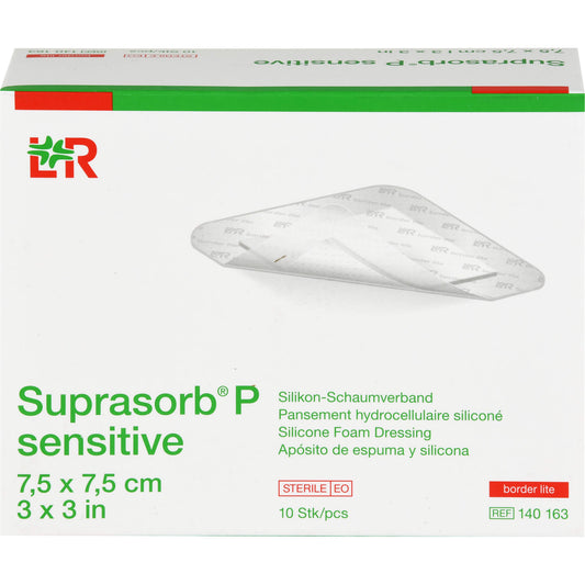 SUPRASORB P sensitive PU-Schaumv.bor.lite 7,5x7,5 10 St