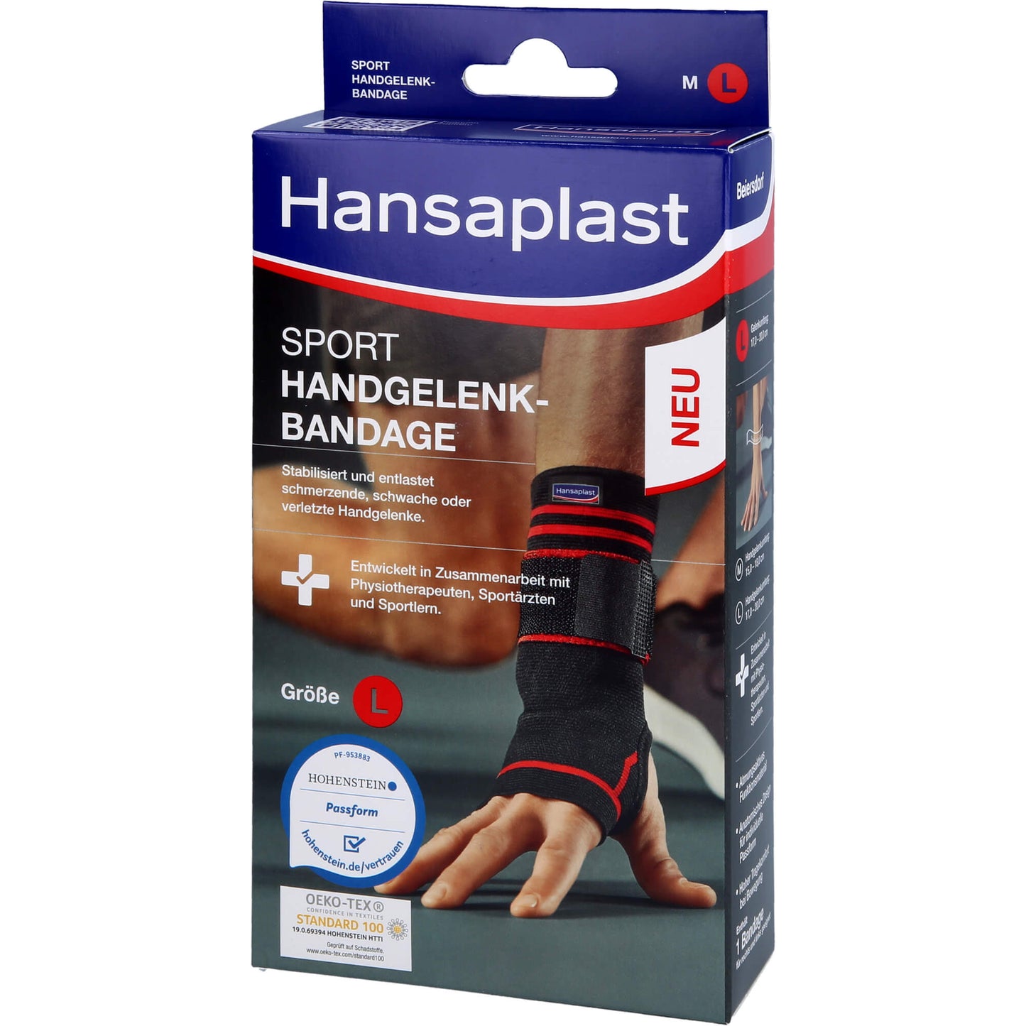 HANSAPLAST Sport Handgelenk-Bandage Gr.L 1 St