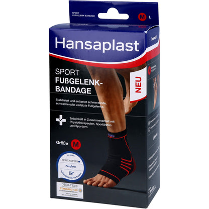HANSAPLAST Sport Fußgelenk-Bandage Gr.M 1 St