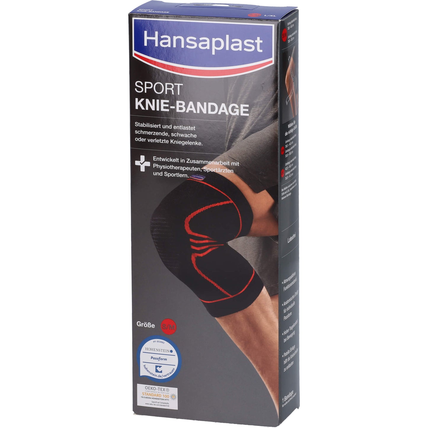 HANSAPLAST Sport Knie-Bandage Gr.M 1 St