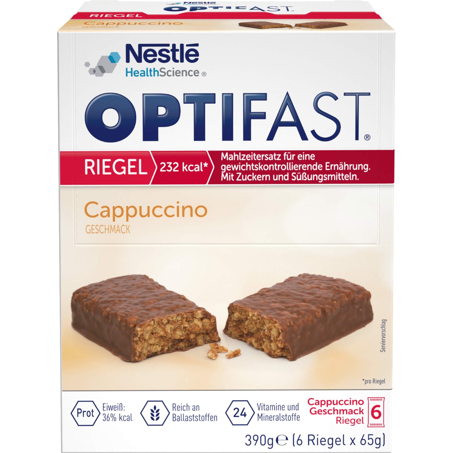 OPTIFAST Riegel Cappuccino 6X65 g