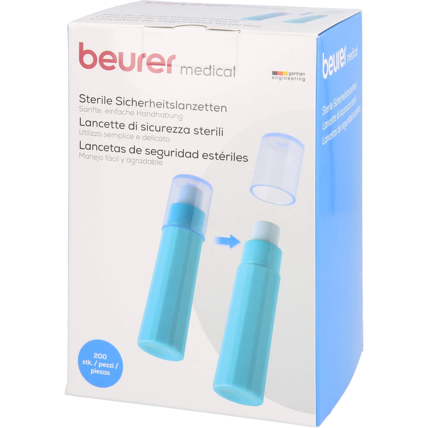 BEURER Sicherheitslanzetten steril 28 G 2,2 mm 200 St